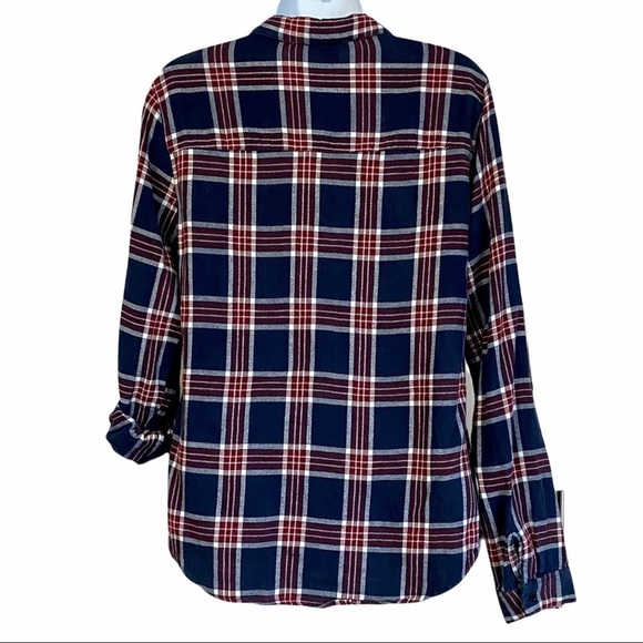 Daytrip Plaid Button Up Cotton Shirt Medium Western Country Farm Grunge Classic - Picture 4 of 12